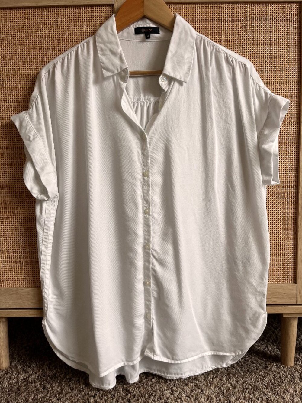 Quince Women's Camp Shirt (White, Medium)